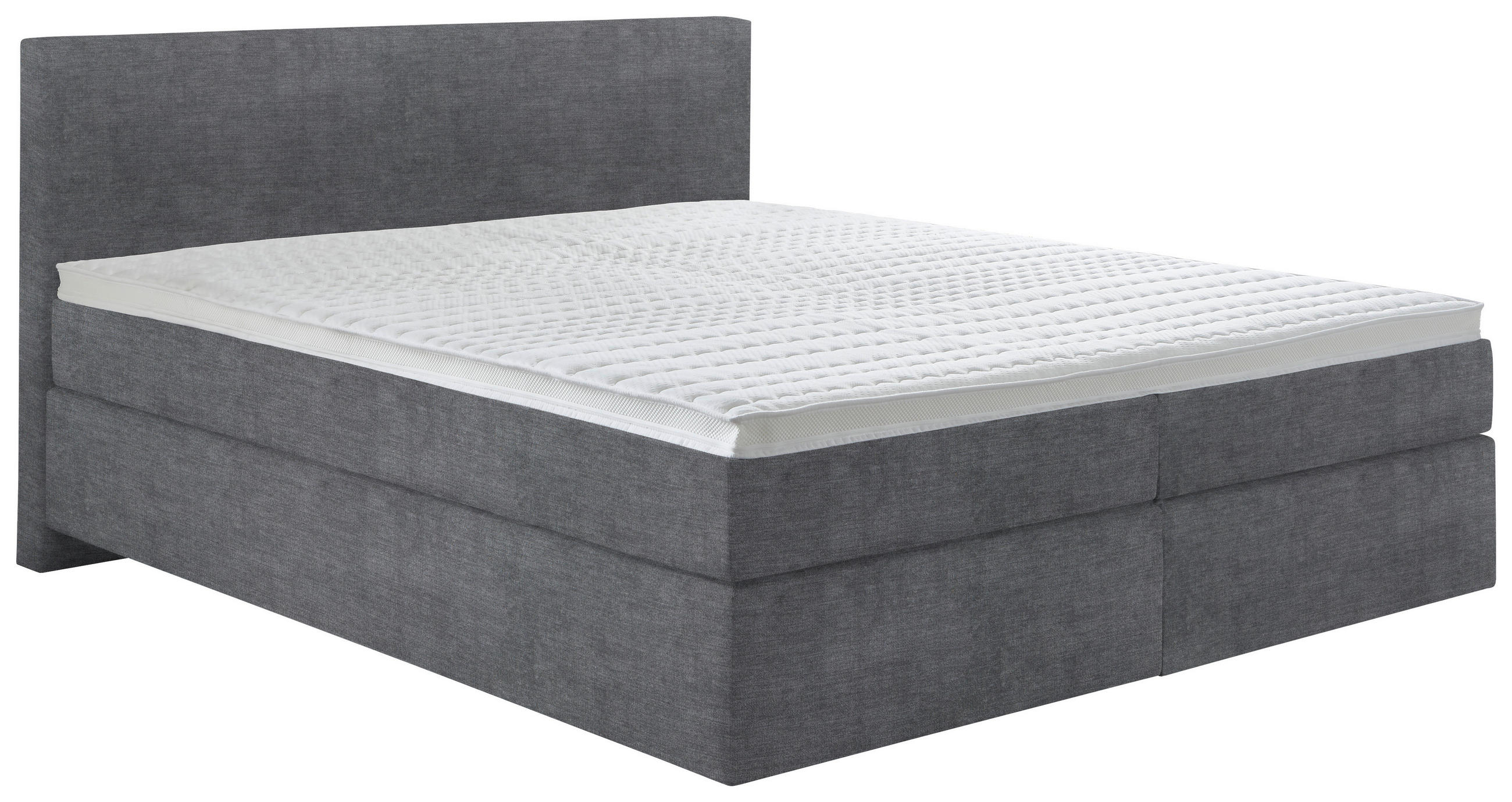 BOXSPRINGBETT 160/200 cm  in Anthrazit  - Anthrazit/Schwarz, KONVENTIONELL, Kunststoff/Textil (160/200cm) - Hom`in