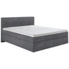 BOXSPRINGBETT 160/200 cm  in Anthrazit  - Anthrazit/Schwarz, Konventionell, Kunststoff/Textil (160/200cm) - Hom`in