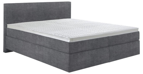 BOXSPRINGBETT 160/200 cm  in Anthrazit  - Anthrazit/Schwarz, KONVENTIONELL, Kunststoff/Textil (160/200cm) - Hom`in