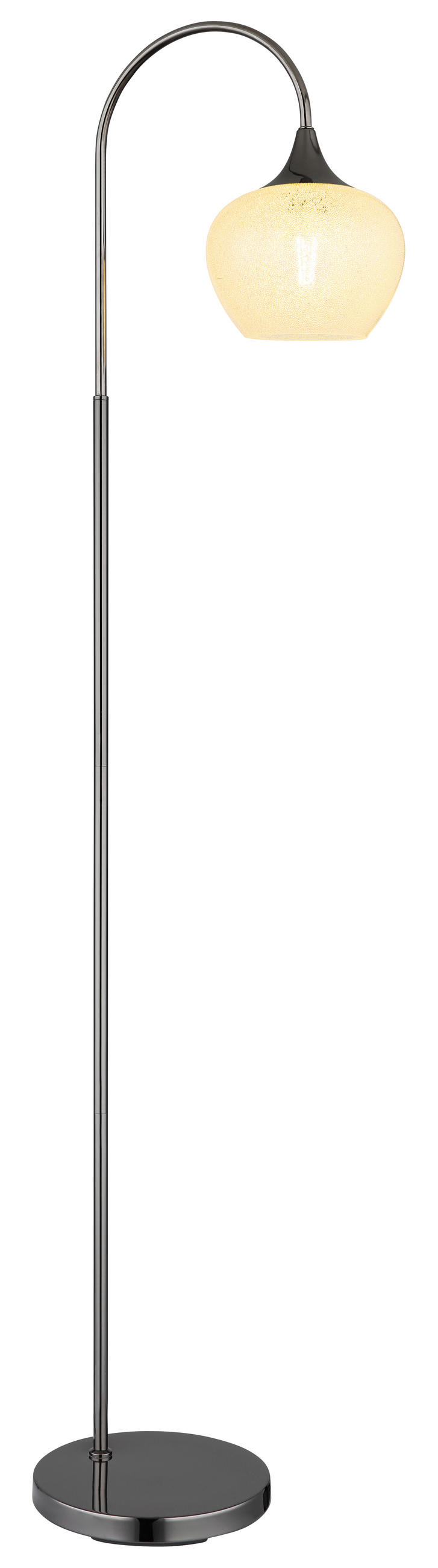 STEHLEUCHTE - Klar/Schwarz, Konventionell, Glas/Metall (39/25/150cm) - Globo