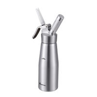 SAHNEBEREITER - Silberfarben/Weiß, MODERN, Kunststoff/Metall (9/32/9cm) - Masterpro