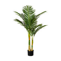 KUNSTPFLANZE Palme 120 cm  - Schwarz/Braun, Design, Kunststoff (120cm)