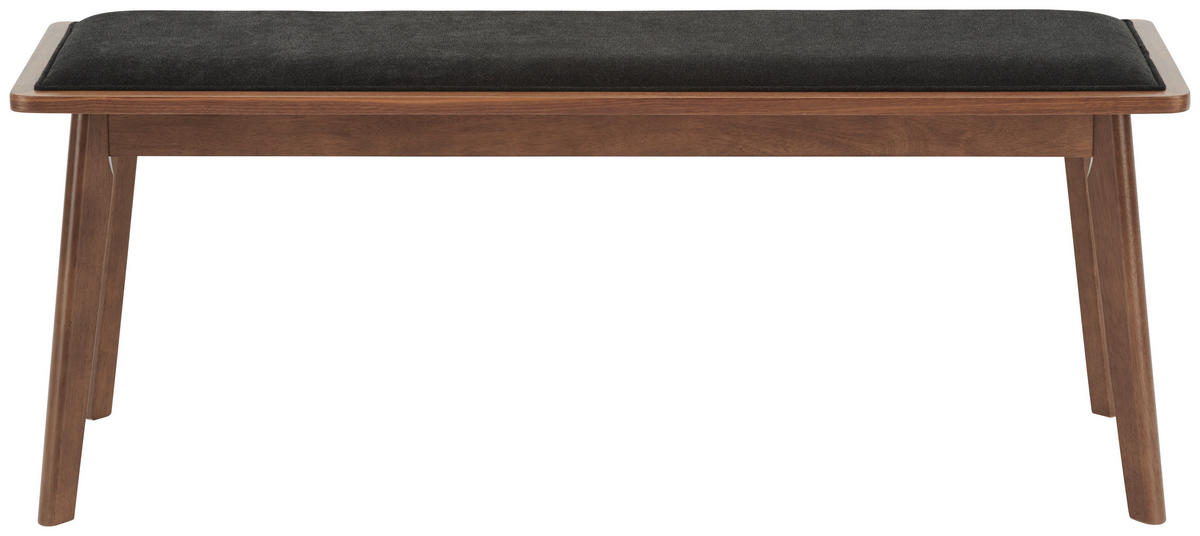 SITZBANK 38/47.5/120 cm Walnussfarben Kautschukholz, Nussbaum furniert, massiv  - Walnussfarben, LIFESTYLE, Holz (38/47.5/120cm) - Livetastic