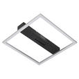 LED-DECKENLEUCHTE 40/40/6 cm   - Schwarz/Alufarben, Basics, Kunststoff/Metall (40/40/6cm) - Novel