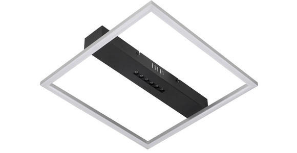 LED-DECKENLEUCHTE 40/40/6 cm   - Schwarz/Alufarben, Basics, Kunststoff/Metall (40/40/6cm) - Novel