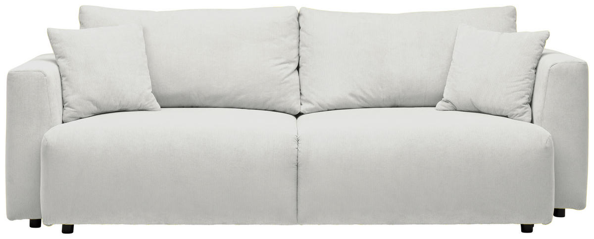 SCHLAFSOFA in Cord Naturfarben  - Schwarz/Naturfarben, Design, Kunststoff/Textil (250/92/105cm) - Carryhome