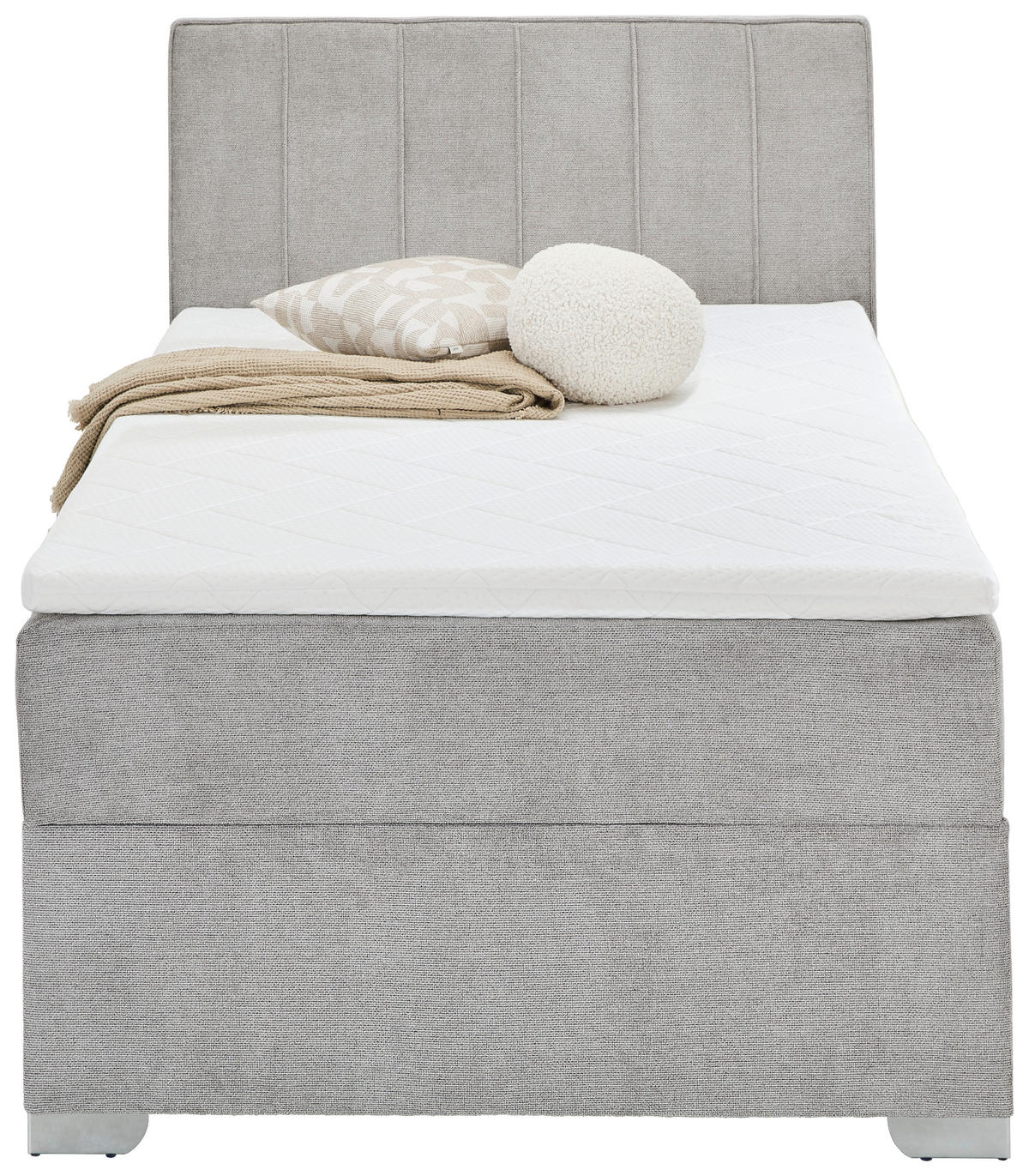 BOXBETT 120/200 cm  in Grau  - Chromfarben/Grau, Trend, Kunststoff/Textil (120/200cm) - Boxxx