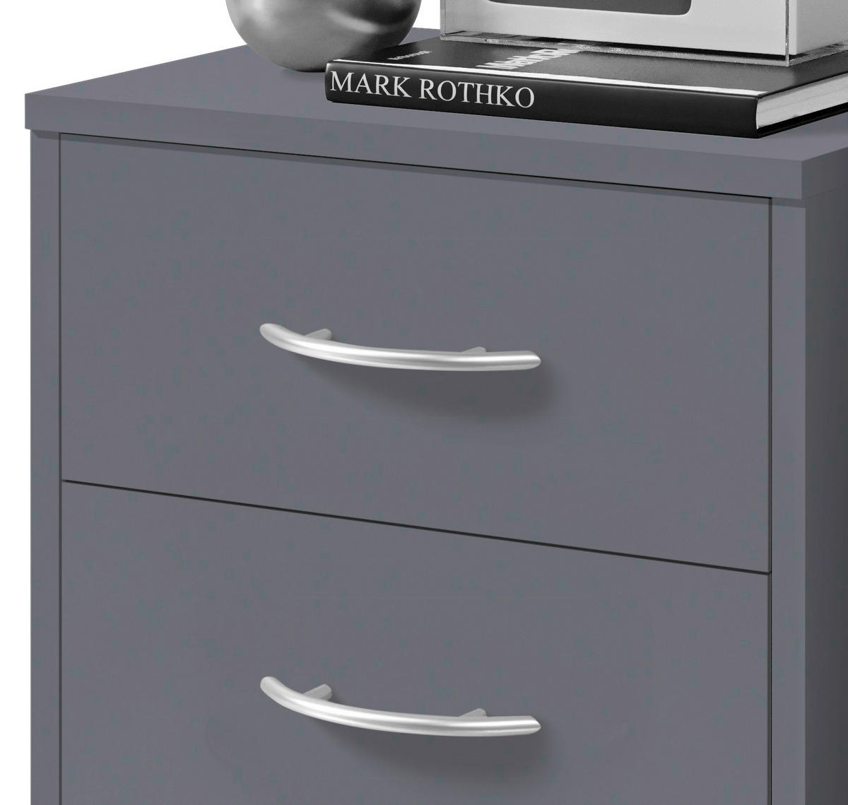 NACHTSCHRANK 38,5/39/28,2 cm  - Graphitfarben/Schwarz, Basics, Holzwerkstoff/Kunststoff (38,5/39/28,2cm) - P & B