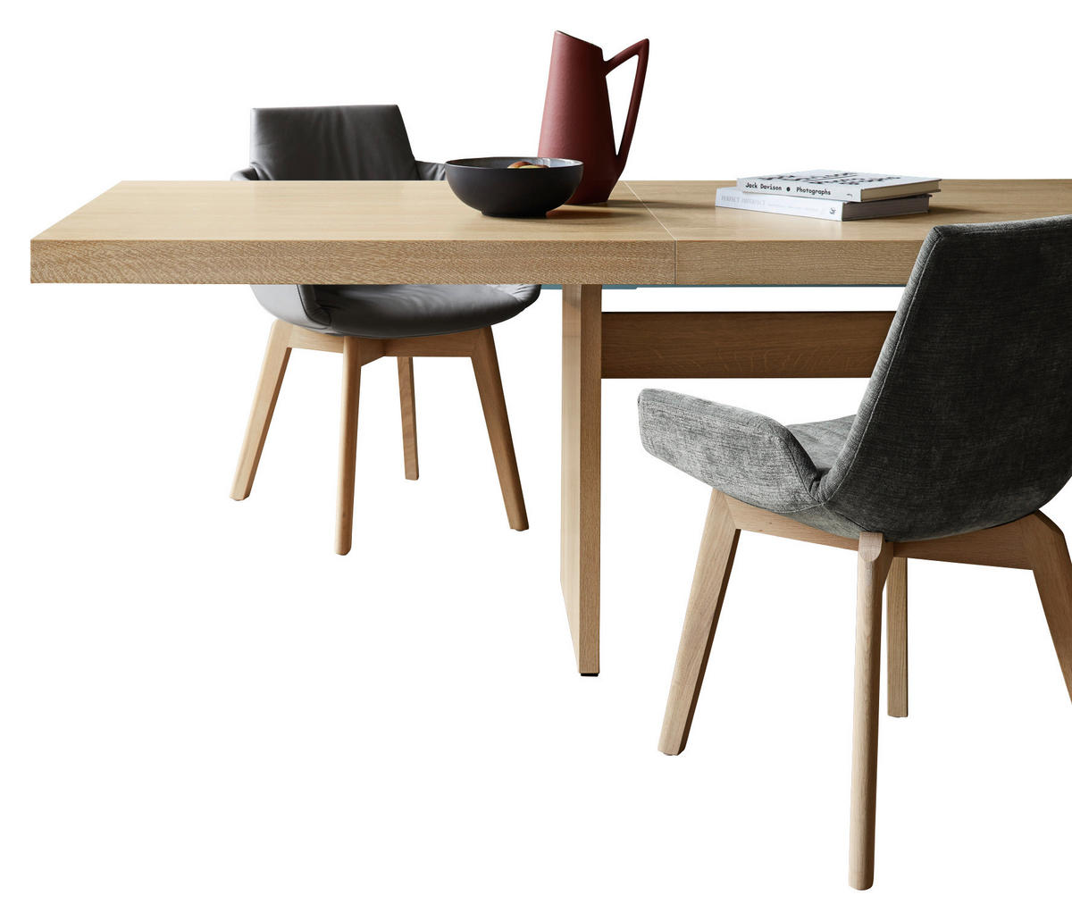 ESSTISCH in Holz 200-300/100/75 cm  - Eiche Bianco/Eichefarben, Natur, Holz (200-300/100/75cm) - TEAM 7