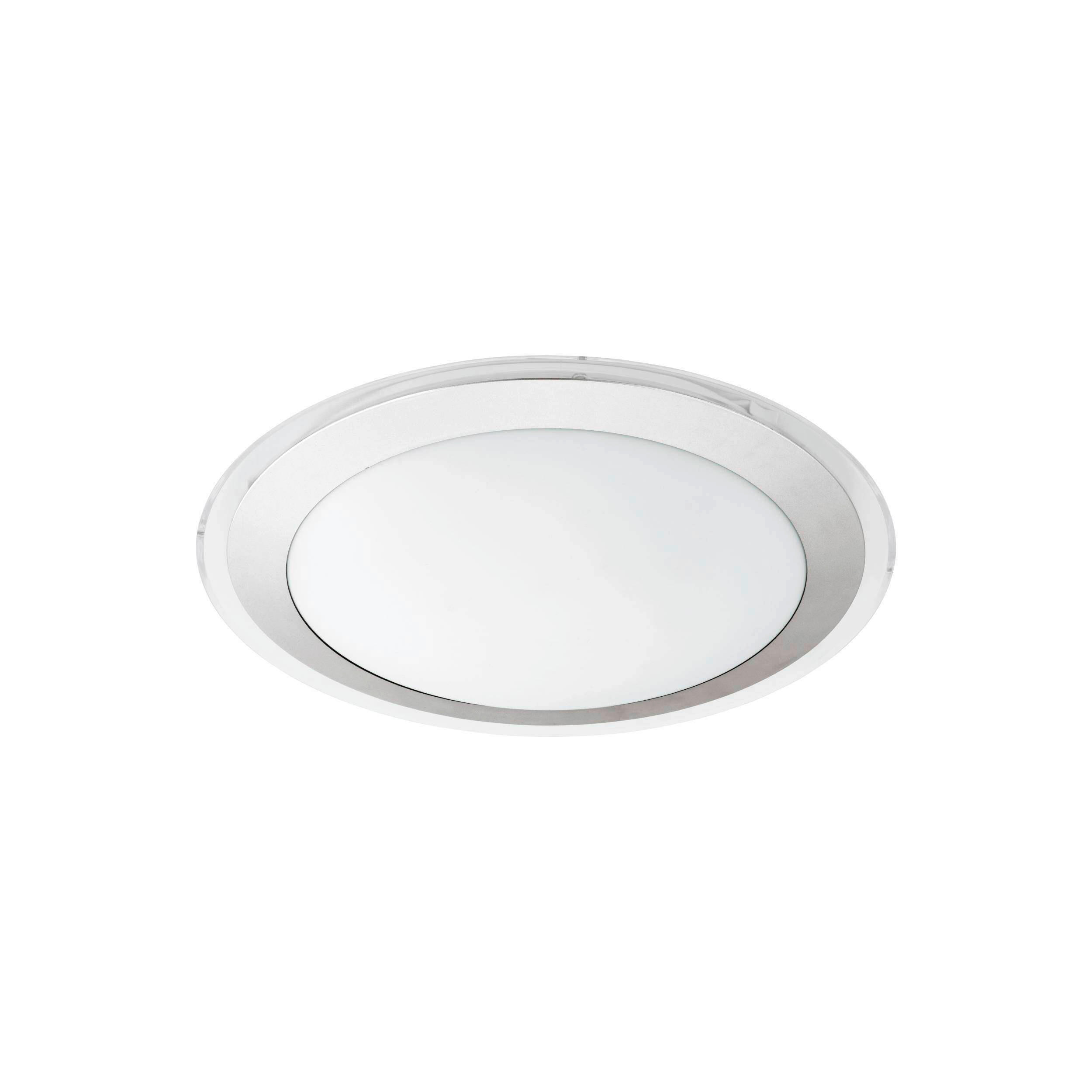 LED-DECKENLEUCHTE Competa 33,5/7,5 cm   - Silberfarben/Weiß, KONVENTIONELL, Kunststoff/Metall (33,5/7,5cm) - Eglo