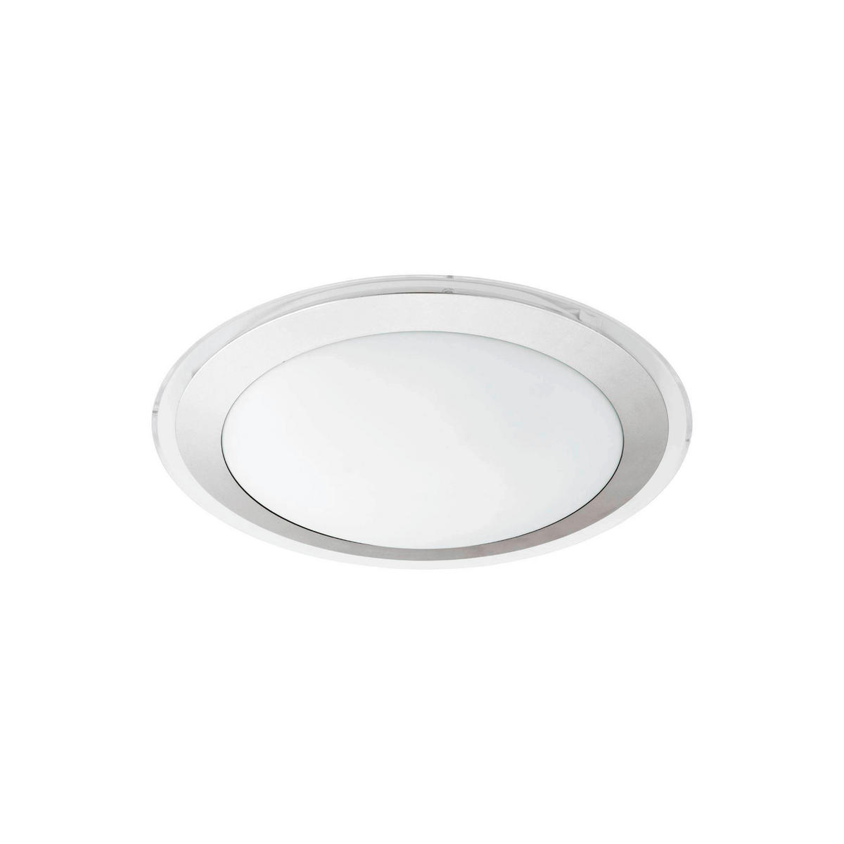 LED-DECKENLEUCHTE Competa 33,5/7,5 cm   - Silberfarben/Weiß, KONVENTIONELL, Kunststoff/Metall (33,5/7,5cm) - Eglo