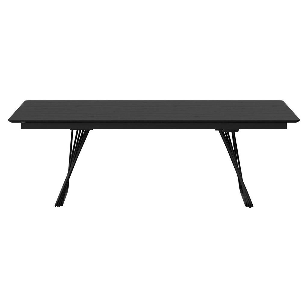 Thumbnail - Joop! Esstisch, Anthrazit, Schwarz, Wildeiche, Holz, Metall, Wildeiche, rechteckig, Gittergestell, 100x76x220 cm, Golden...