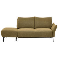 RÉCAMIERE Senfgelb Chenille  - Senfgelb/Schwarz, KONVENTIONELL, Textil/Metall (206/90/92cm) - Elegando