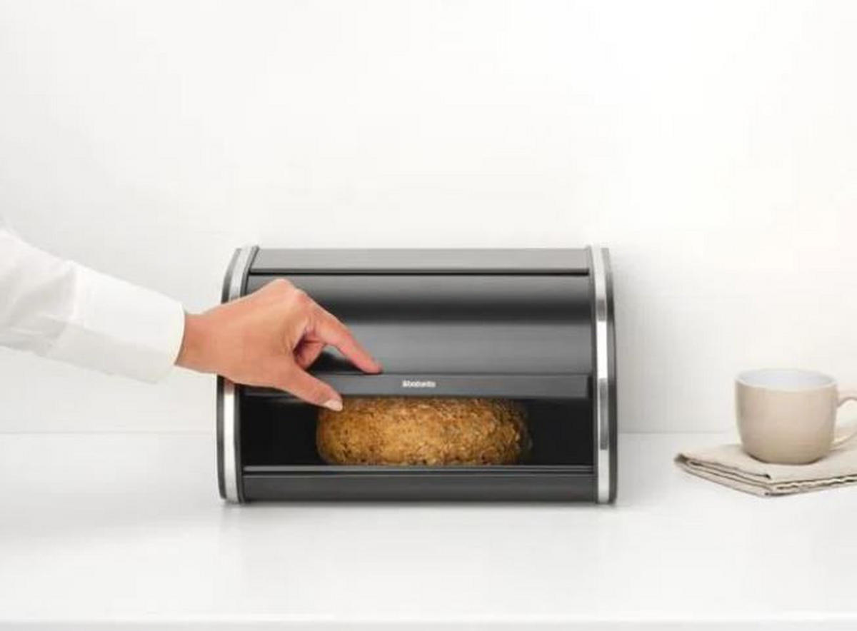 BROTKASTEN 31,6/17,3/26,2 cm  - Schwarz, Basics, Metall (31,6/17,3/26,2cm) - Brabantia
