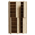 SCHUHSCHRANK 110/192/35 cm  - Eiche Artisan/Grau, Basics, Holzwerkstoff/Kunststoff (110/192/35cm) - Xora