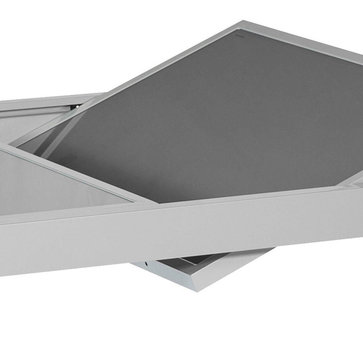 GARTENTISCH Metall, Glas Silberfarben rechteckig  - Silberfarben, KONVENTIONELL, Glas/Metall (160-220/90/75cm) - Gardenson