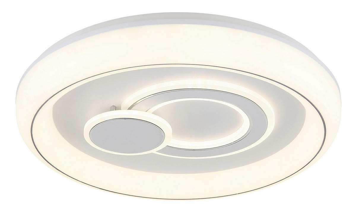 STROPNÉ LED SVIETIDLO, 48/7,5 cm  - biela, Konventionell, kov/plast (48/7,5cm) - Globo