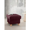 HOCKER in Textil Bordeaux  - Wildeiche/Bordeaux, KONVENTIONELL, Holz/Textil (56/46/56cm) - Livetastic
