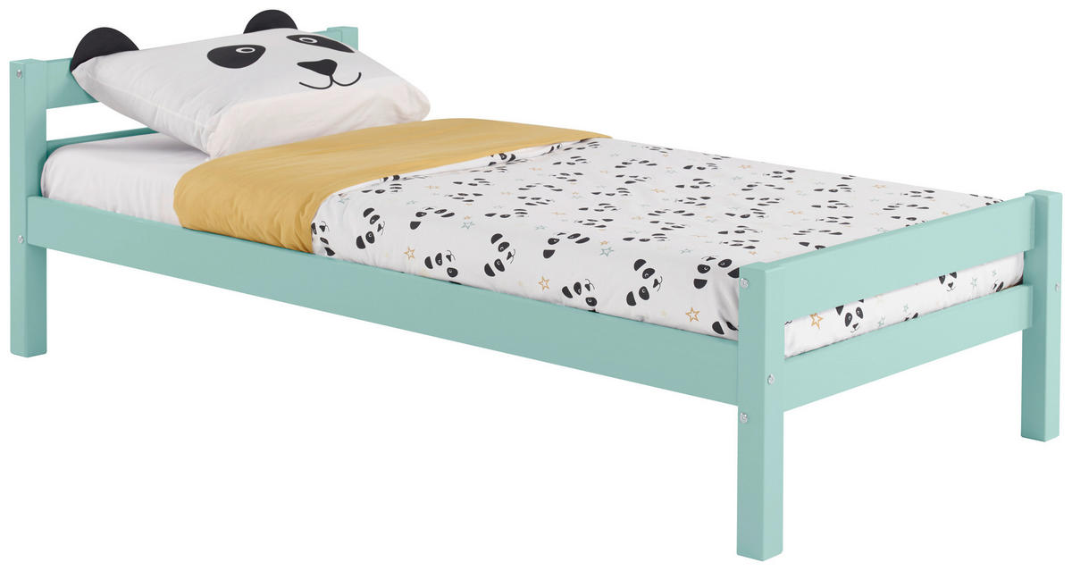 BETT 90/200 cm  in Türkis  - Taupe/Türkis, LIFESTYLE, Holz (90/200cm) - P & B