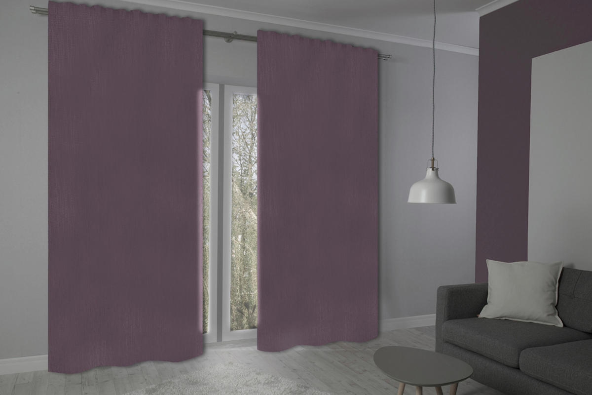 WÄRMESCHUTZVORHANG Verdunkelung  - Rosa, Basics, Textil (140/245cm)