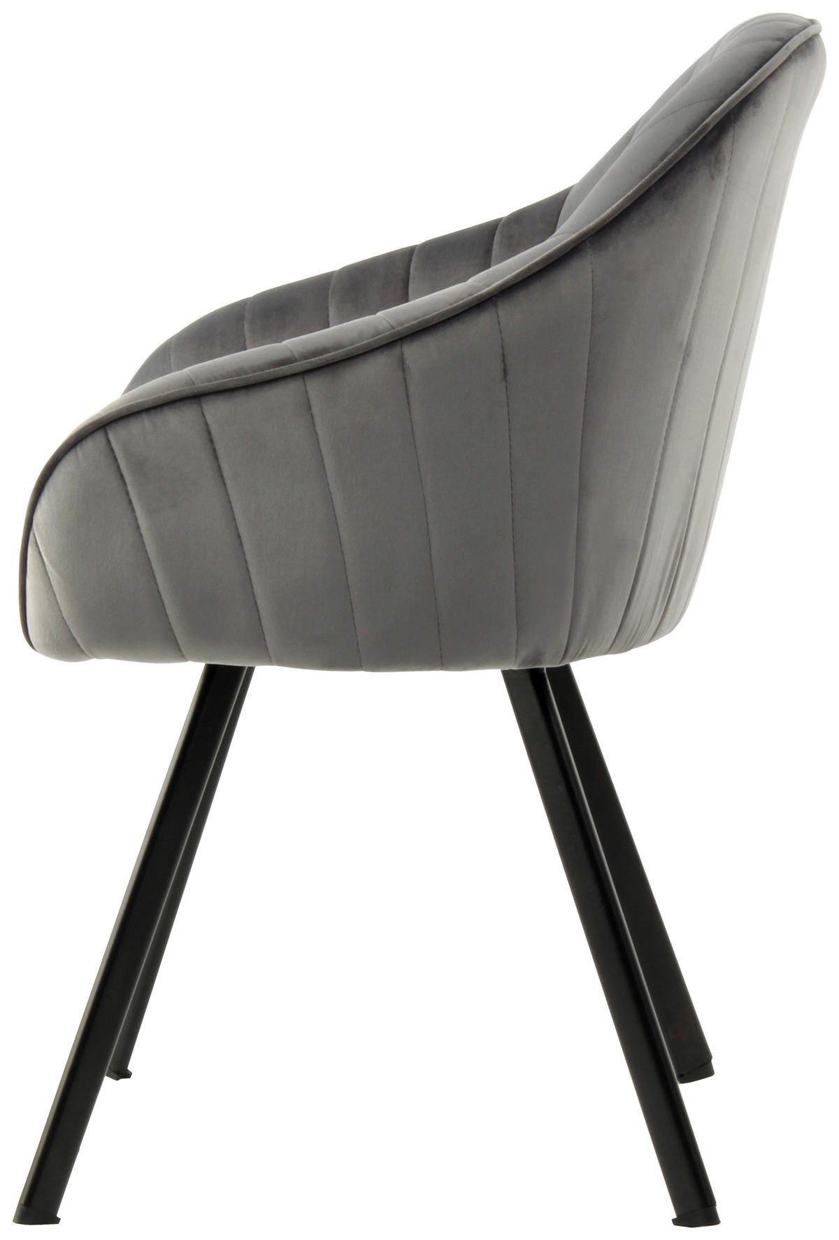 SADA STOLIČIEK S PODRÚČKAMI 2 kus - čierna/tmavosivá, Modern, kov/textil (56/86/59cm) - MID.YOU