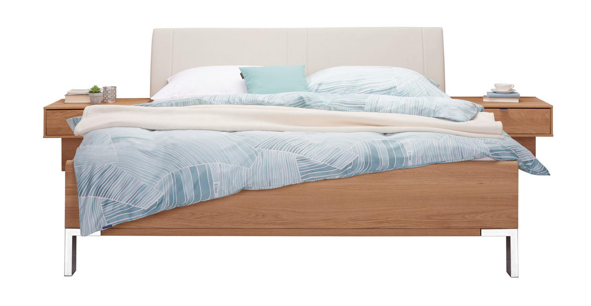 ÁGYSZETT 180/200 cm  tölgyfa színű, Pezsgő  - tölgyfa színű/Pezsgő, Konventionell, faalapú anyag/textil (180/200cm) - Dieter Knoll