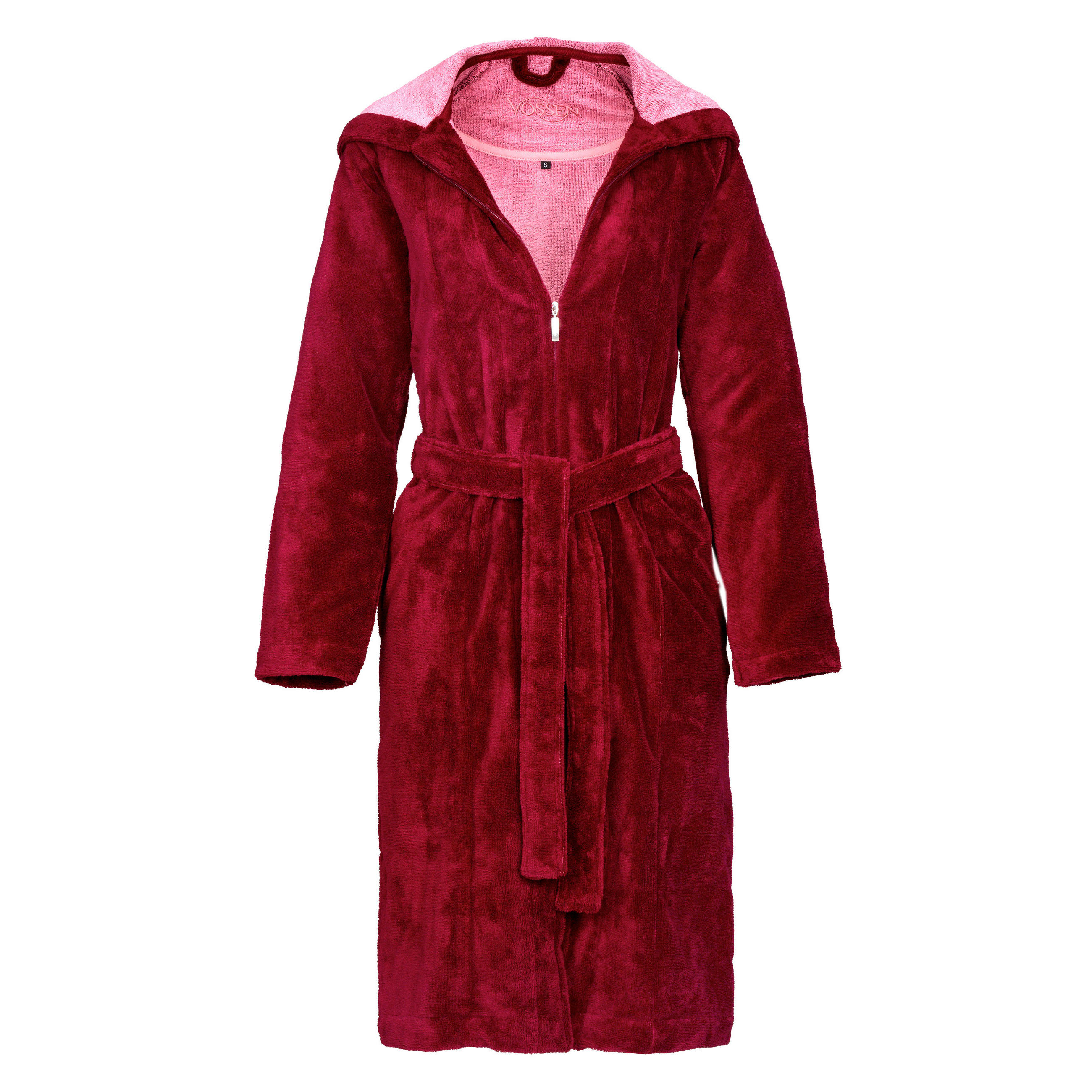 BADEMANTEL S Damen  - Rot, Basics, Textil (Snull) - Vossen