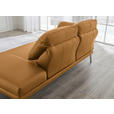 RÉCAMIERE in Echtleder Currygelb  - Chromfarben/Currygelb, Design, Leder/Metall (209/85-109/95-16cm) - Dieter Knoll
