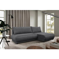 ECKSOFA PAROS Dunkelgrau Bouclé  - Dunkelgrau/Schwarz, Design, Kunststoff/Textil (277/179cm) - MID.YOU