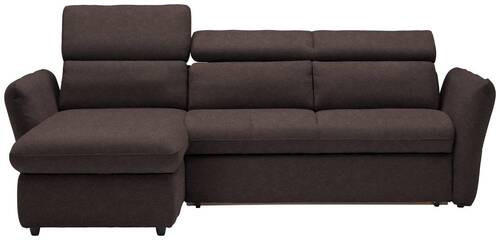 ECKSOFA in Mikrofaser Dunkelbraun  172/240 cm  - Dunkelbraun/Schwarz, Design, Kunststoff/Textil (172/240cm) - Stylife