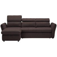 ECKSOFA in Mikrofaser Dunkelbraun  172/240 cm  - Dunkelbraun/Schwarz, Design, Kunststoff/Textil (172/240cm) - Stylife