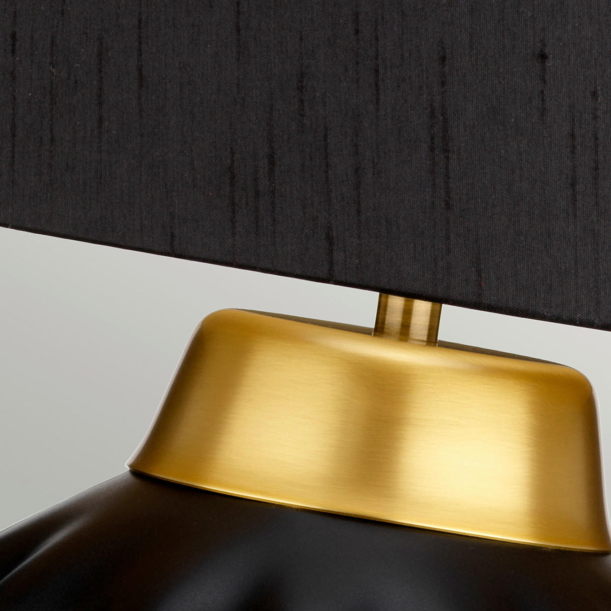 TISCHLEUCHTE - Messingfarben/Schwarz, Konventionell, Keramik/Textil (30/56.2cm) - Elstead Lighting