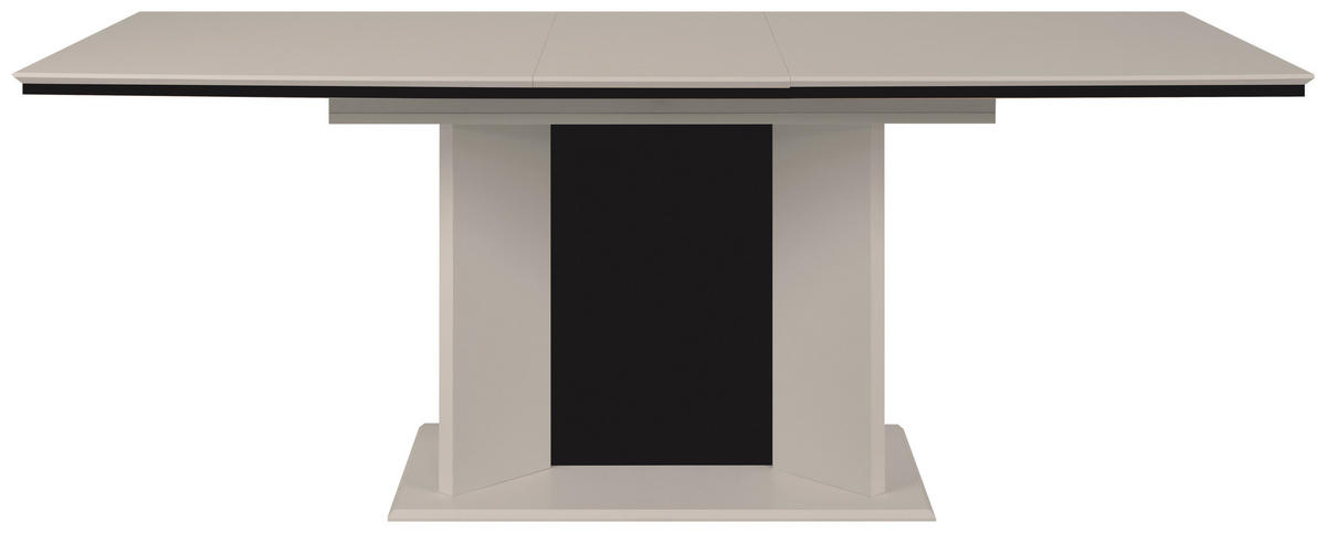 ESSTISCH in Holzwerkstoff 160-200/90/76 cm  - Sandfarben/Schwarz, Modern, Holzwerkstoff (160-200/90/76cm) - MID.YOU