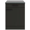 KÜCHENUNTERSCHRANK 60/84,8/60 cm  in Anthrazit  - Anthrazit/Buchefarben, Basics, Holzwerkstoff/Metall (60/84,8/60cm) - Optifit