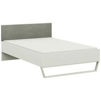 BETT 120/200 cm  in Weiss, Salbeigrün   - Weiss/Salbeigrün, Design, Holzwerkstoff/Textil (120/200cm) - Cantus
