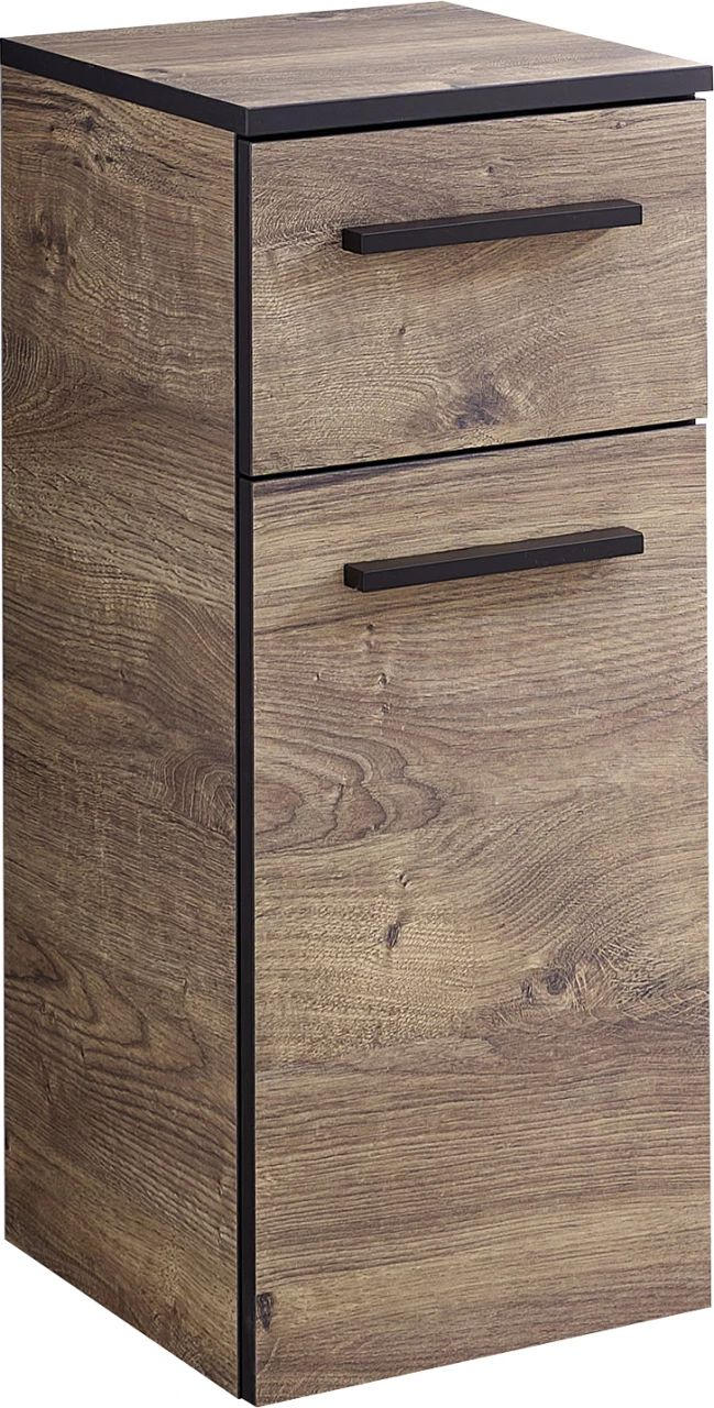 UNTERSCHRANK 30/71,7/33 cm   - Eichefarben/Schwarz, Design, Holzwerkstoff (30/71,7/33cm) - Xora