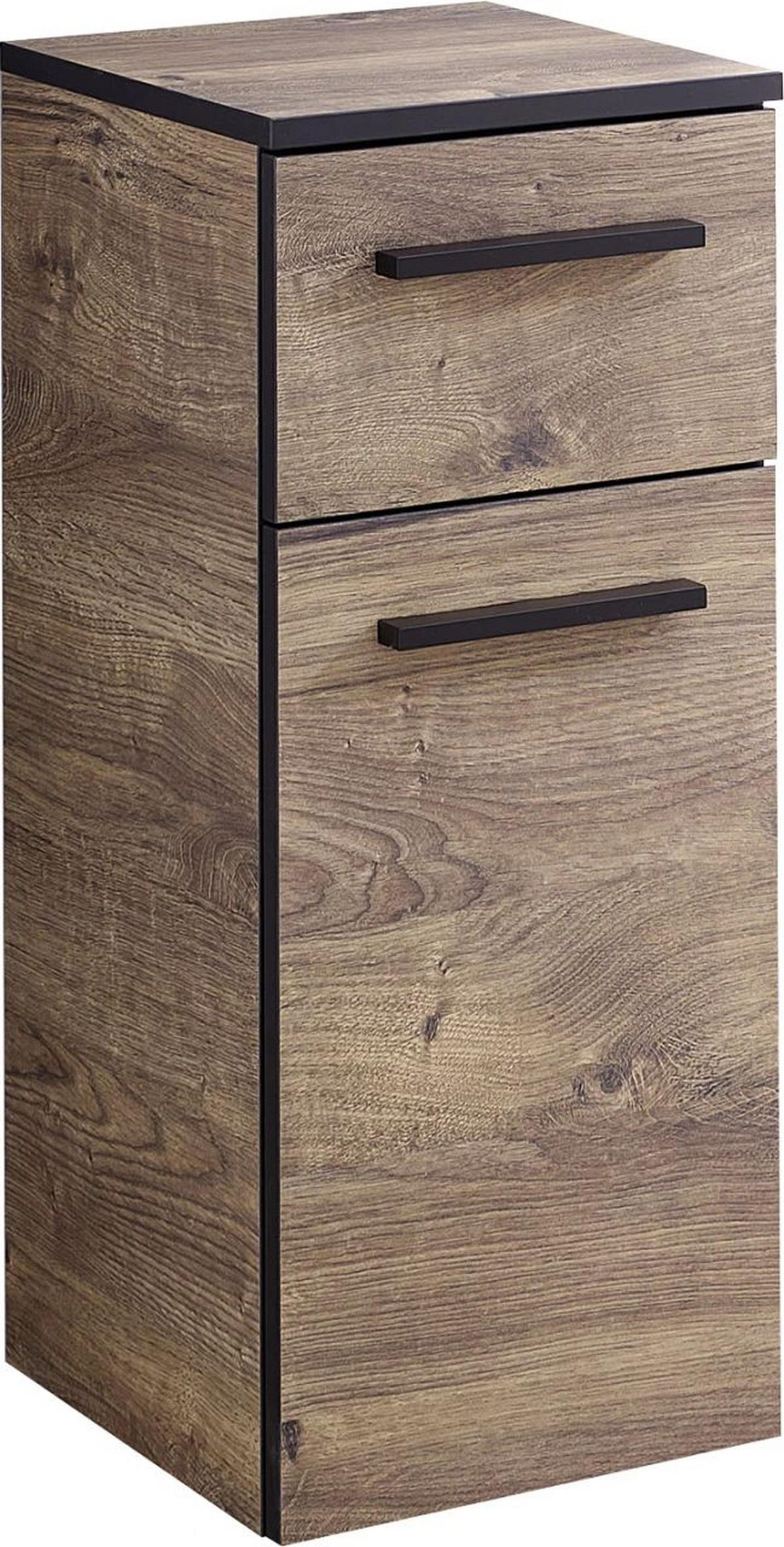 UNTERSCHRANK 30/71,7/33 cm   - Eichefarben/Schwarz, Design, Holzwerkstoff (30/71,7/33cm) - Xora