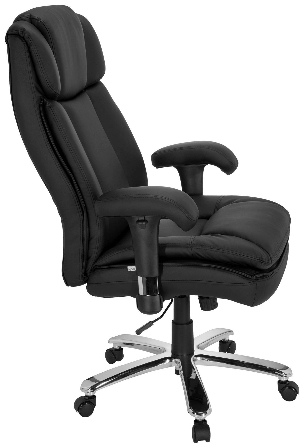 PISARNIŠKI STOL tekstil črna  - srebrne barve/črna, Moderno, kovina/umetna masa (77/123/84cm) - MID.YOU