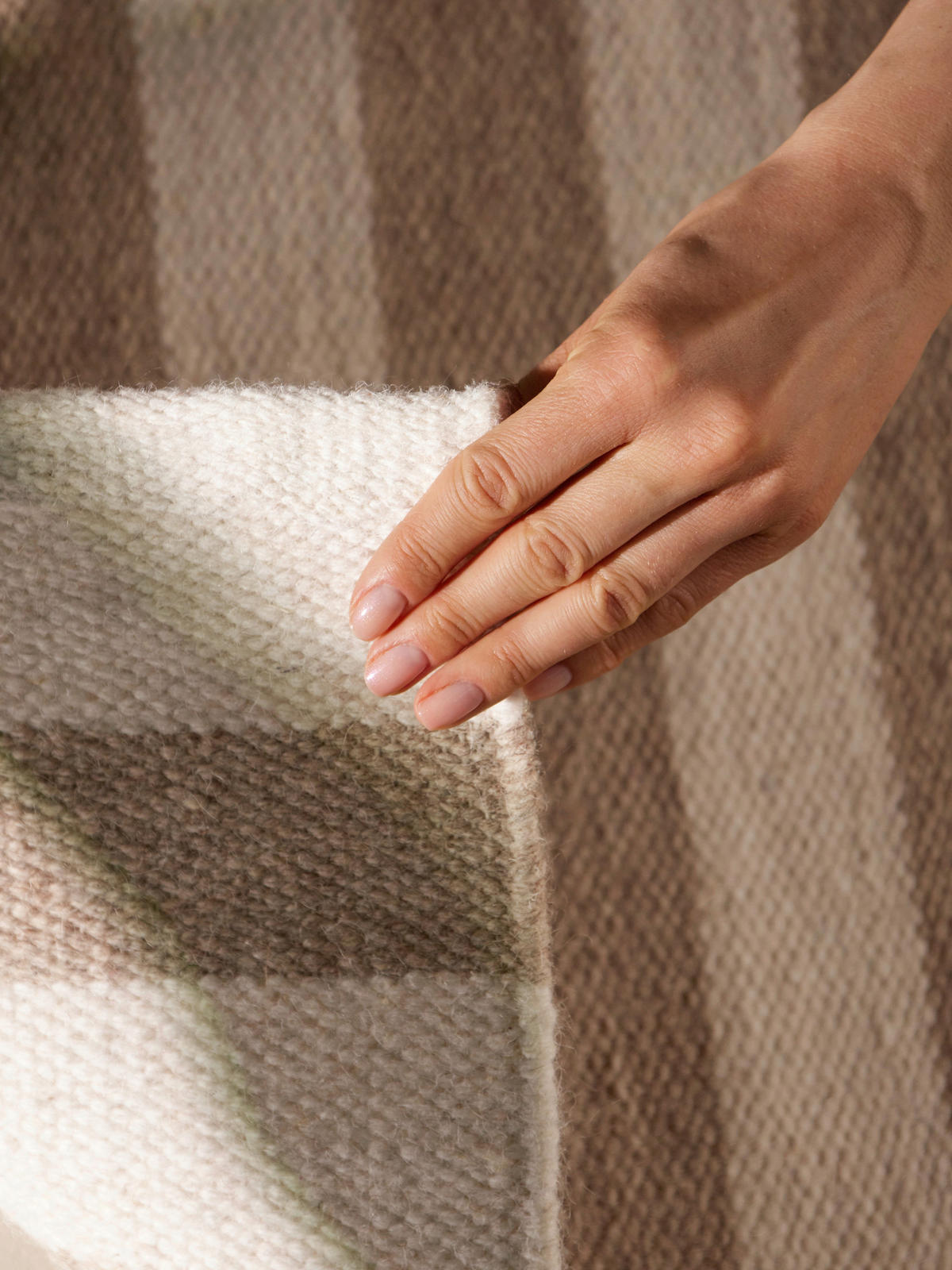 HANDWEBTEPPICH 160/230 cm Vika Weiß, Beige rechteckig  - Beige/Weiß, Basics, Textil (160/230cm) - Hanse Home