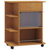 ALLZWECKWAGEN Buchefarben  - Buchefarben, MODERN, Glas/Holzwerkstoff (65/39/80cm) - MID.YOU