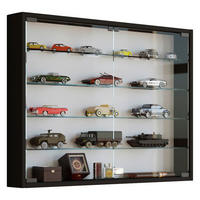 Hängevitrine in Schwarz in Schwarz  - Schwarz, Konventionell, Glas/Holzwerkstoff (80/60/10cm) - MID.YOU