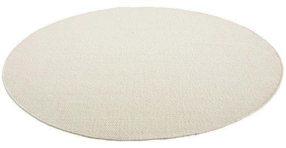HANDWEBTEPPICH 160 cm Naturfarben rund  - Naturfarben, Natur, Textil (160cm) - Linea Natura