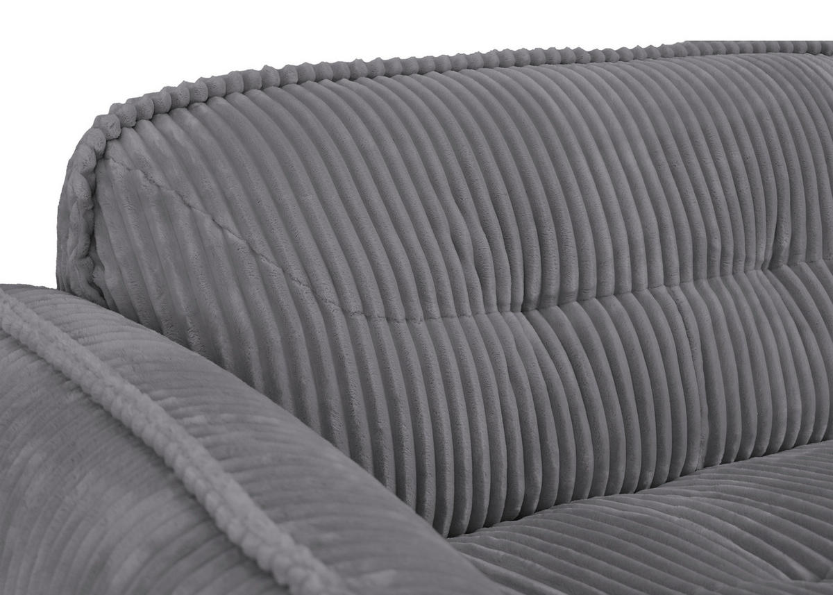 XXL-SESSEL - Schwarz/Grau, MODERN, Kunststoff/Textil (182/87/184cm) - Trendmanufaktur