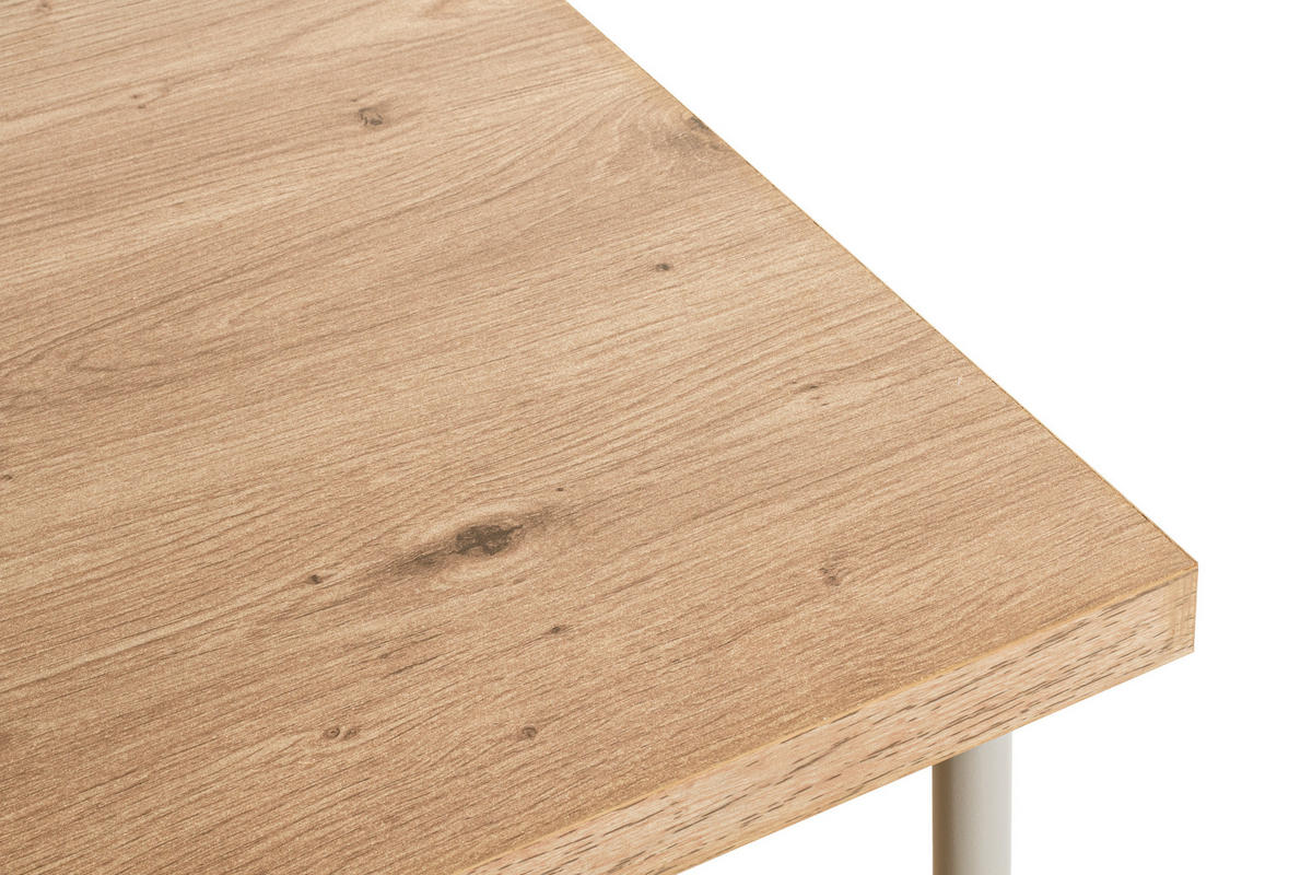 BEISTELLTISCH in Metall, Holzwerkstoff 40/40/45 cm  - Eichefarben/Grau, Trend, Holzwerkstoff/Metall (40/40/45cm)
