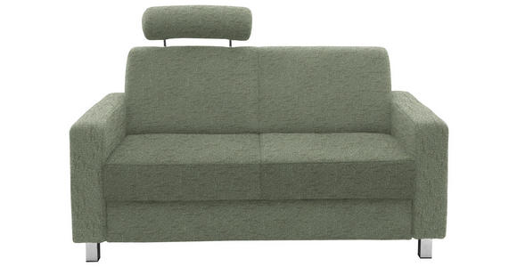 2-SITZER-SOFA in Flachgewebe Hellgrün - Chromfarben/Hellgrün, Design, Textil/Metall (158/83/85cm) - Xora