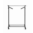 KLEIDERWAGEN in Schwarz, Chromfarben 81/100-177/42 cm   - Chromfarben/Schwarz, Basics, Kunststoff/Metall (81/100-177/42cm) - Carryhome