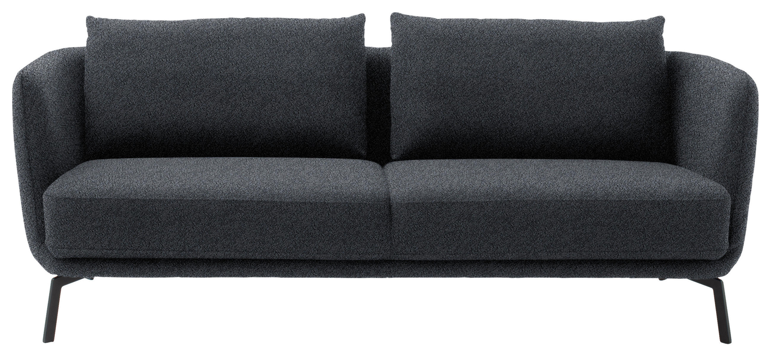 2,5-SITZER  in Flachgewebe Dunkelblau  - Schwarz/Dunkelblau, Design, Textil/Metall (190/71/91cm) - Schöner Wohnen