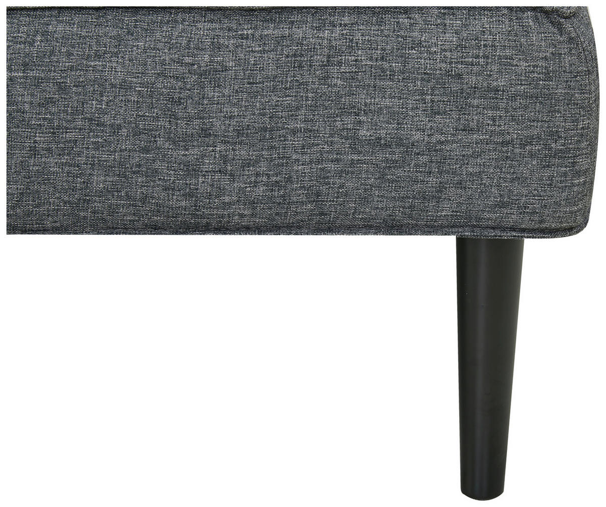 CANAPEA EXTENSIBILĂ textil gri închis  - gri închis/negru, Design, textil (180/77/93cm) - Carryhome