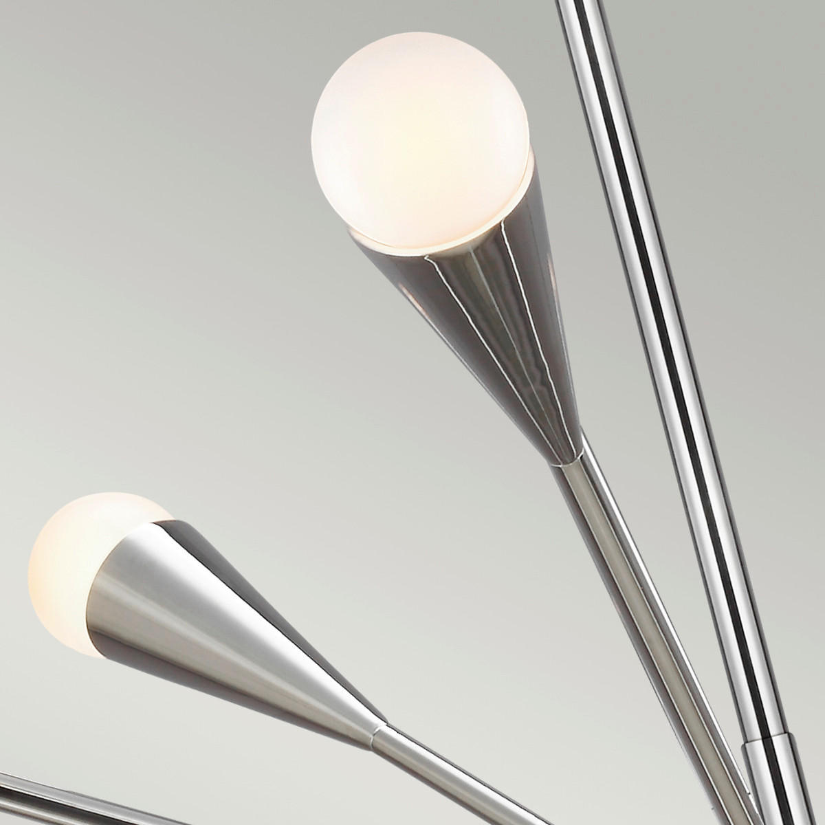 KRONLEUCHTER 70.5/47.7 cm    - Nickelfarben, Design, Glas/Metall (70.5/47.7cm) - Elstead Lighting