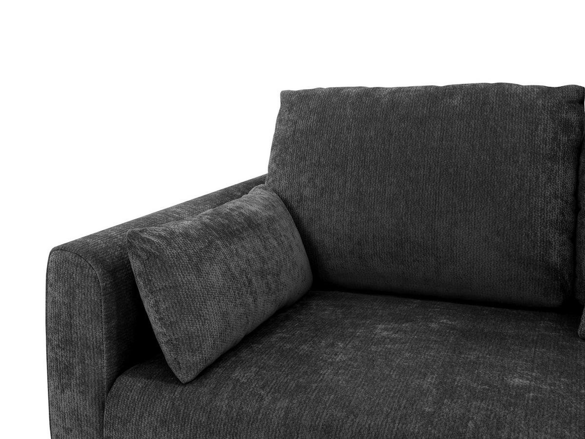 SCHLAFSOFA  in Chenille Schwarz  - Schwarz, KONVENTIONELL, Kunststoff/Textil (161/90/108cm) - Carryhome